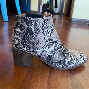 Faux Snake Skin Boots